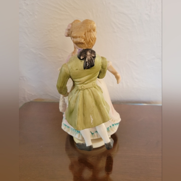Vintage Sankyo Japan "Lara's Theme" Music Box Dancing Rotate Colonial Couple - Picture 4 of 6